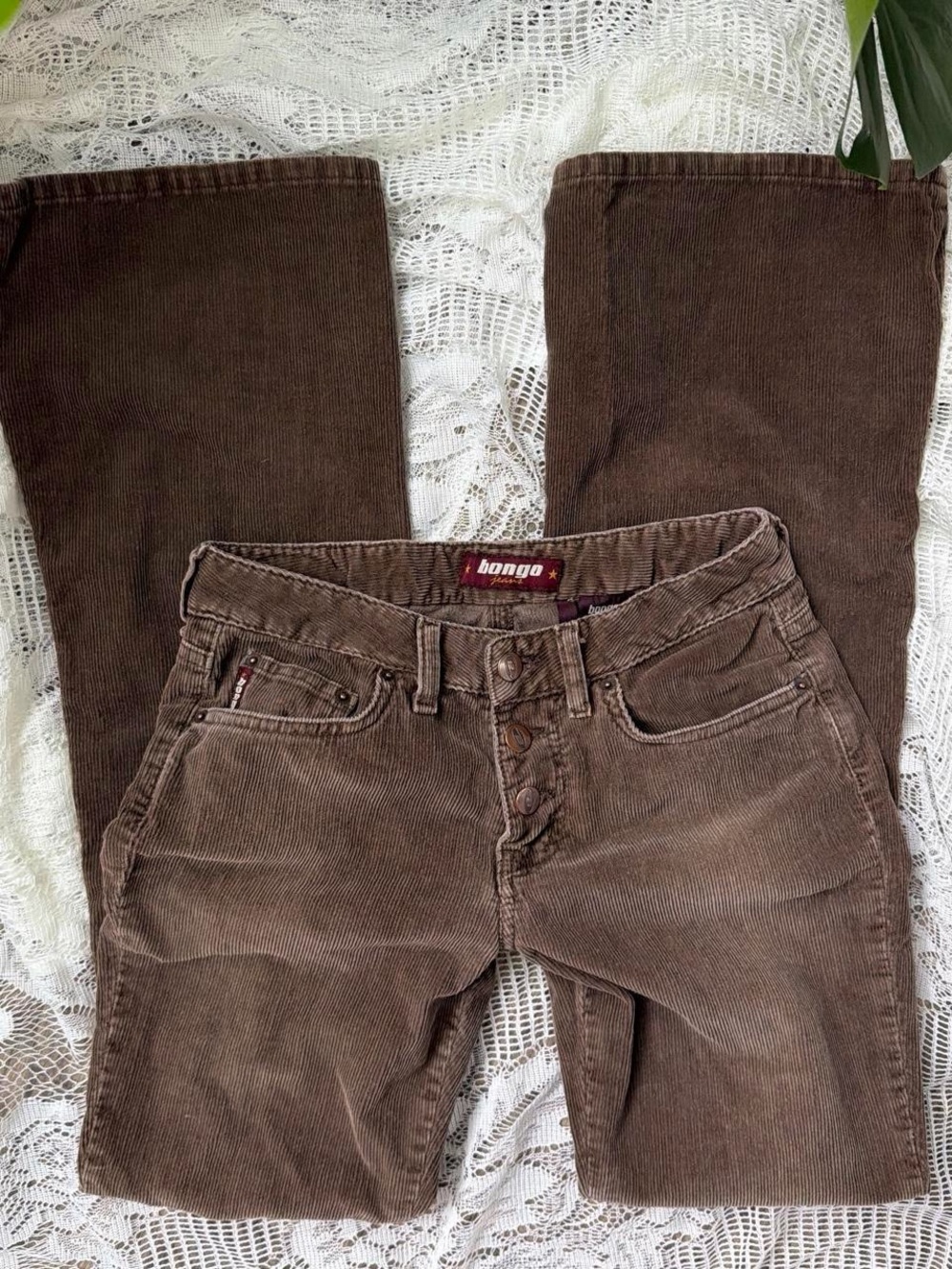 Bongo Y2K flared low rise corduroy jeans